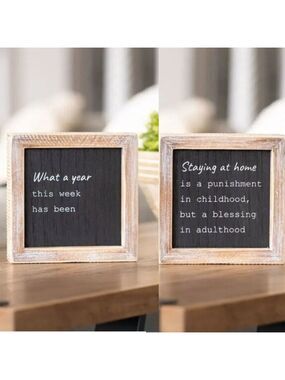 ($10) What a Year/Staying Home Reversible Sign
